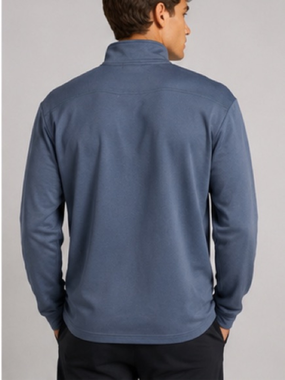 Adidas Men's Dark Gray Quarter-Zip Pullover 2XL - Picture 3 of 7